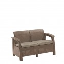 Canapea rattan Curver Corfu Love Seat 2 locuri cappuccino