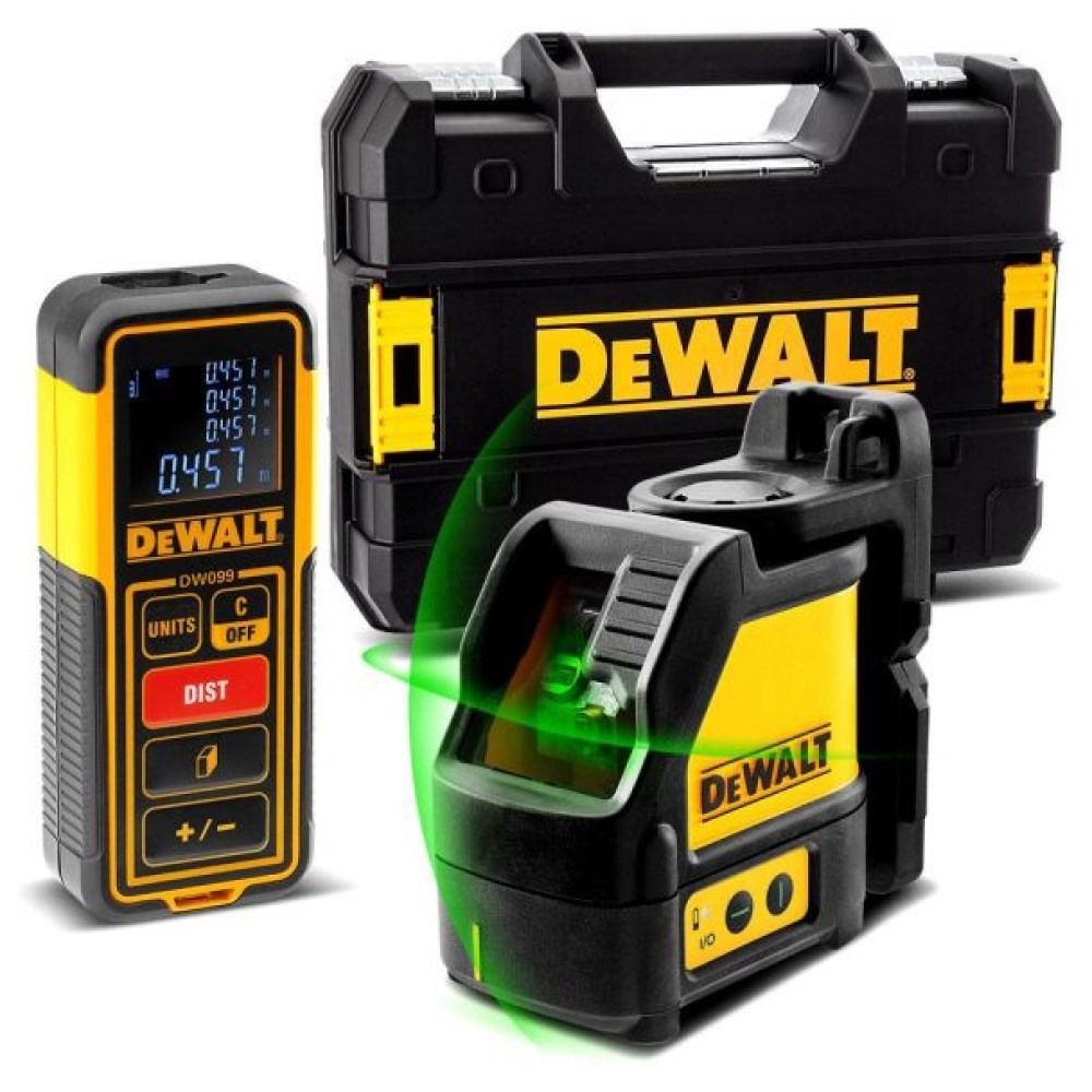 Set Nivela Laser + Detector DeWalt DW088CG / DW099E