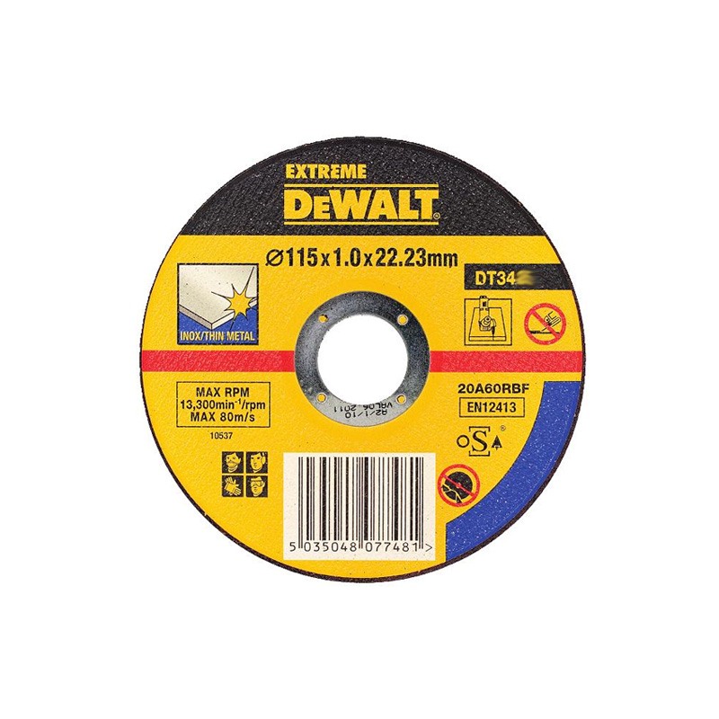 Disc plat taiere inox Dewalt 125x22.2mm - DT3446